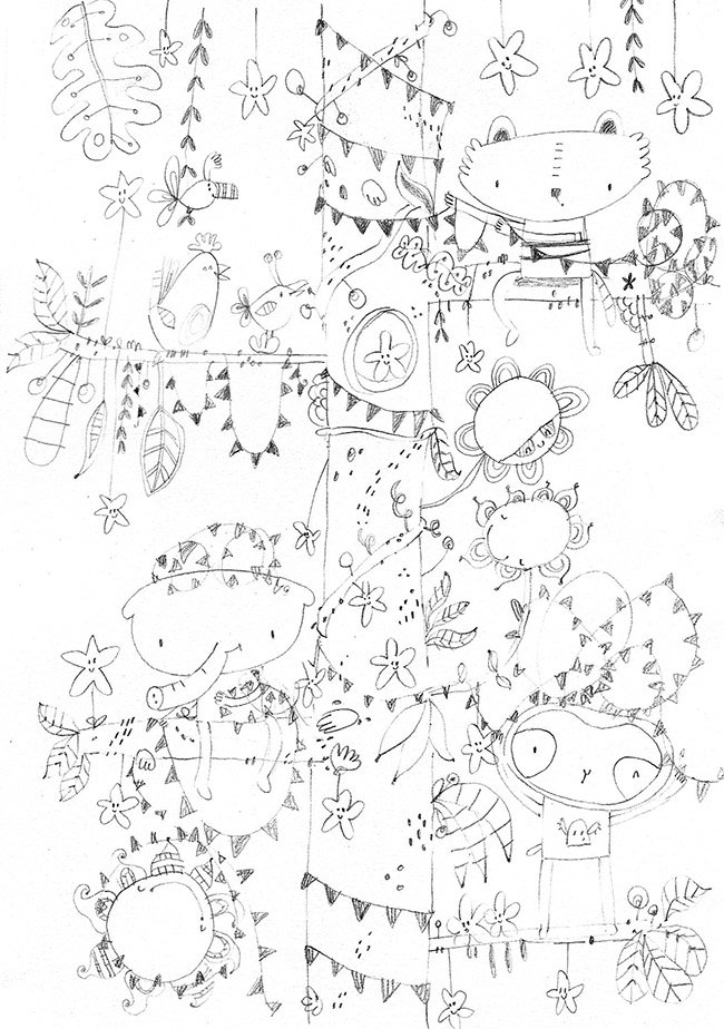 JudyElizabethA's tweet photo. Day 360/365. Five more to go! #365daysofdoodles #jungleanimals #illustration #pencil #sketch #tigerandfriends #fun #childrensillustrations https://t.co/1TNwgRqDUM