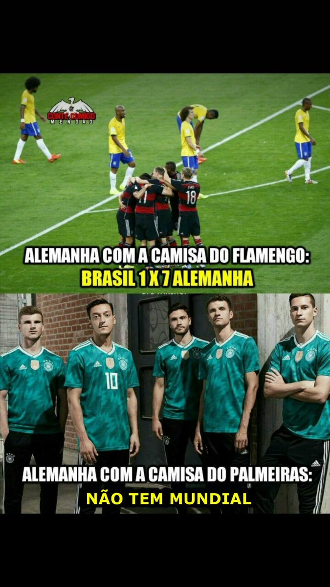 folha's tweet image. #GER com uniforme do #FLA: Mundial
#GER com uniforme do #PAL: Sem Mundial

Veja as zoeiras da web: bit.ly/2KqGJHe #GER X #KOR #Copa2018