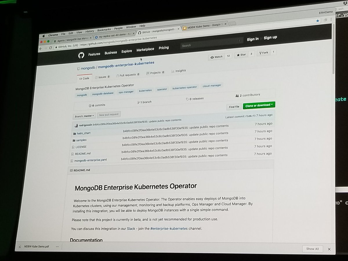 sqlmii's tweet image. #Kubernetes on @MongoDB #Opsmanager #MDBW18