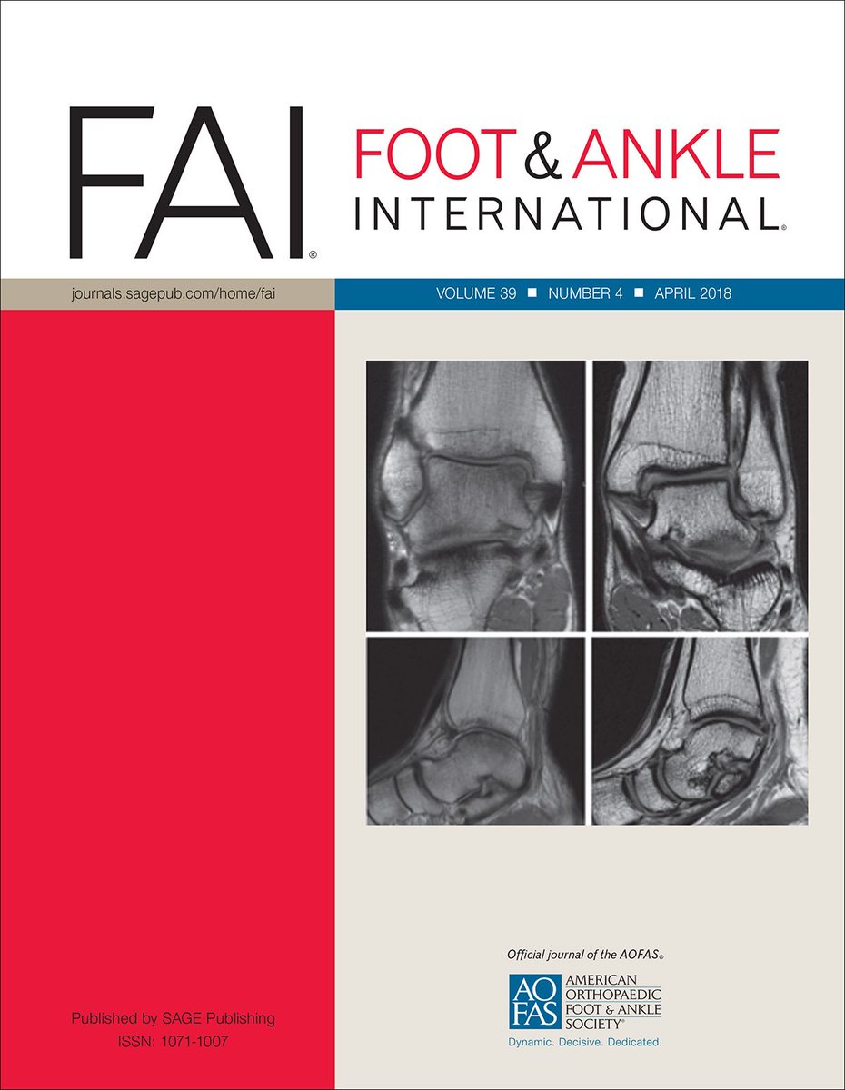 AOFAS's tweet photo. Foot &amp; Ankle International (FAI), the official #AOFAS Journal, was ranked #17 out of 77 in orthopedic journals and #1 among foot and ankle journals! AOFAS members, visit the Members Only section of https://t.co/YEU9IlMREM for full access to the journal. https://t.co/AHHlOu3t7B https://t.co/lf2cpYfB3p