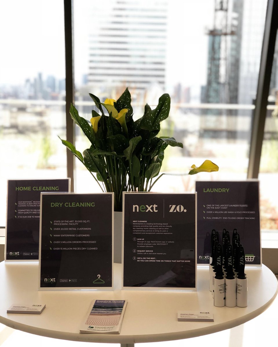 nextcleaners's tweet photo. Through our partnership with Zo; a collection of wellness services curated exclusively for Tishman Speyer Properties - it was a pleasure to share the benefits of NextCleaners these past few months to companies like Deloitte, Lazard, First Republic, Simon &amp; Schuster and many more! https://t.co/259rbPmL2J