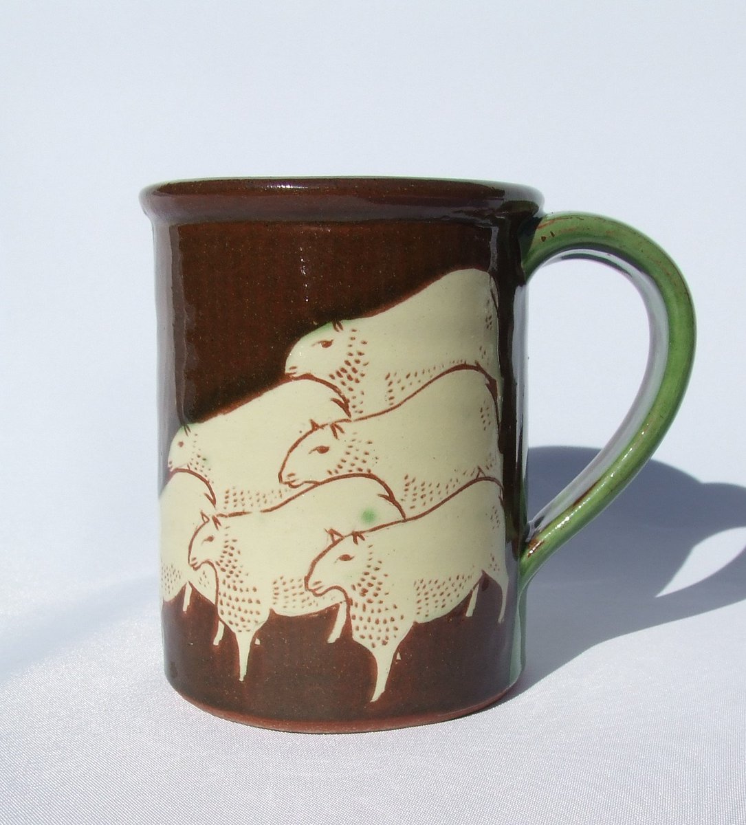 Excited to share the latest addition to my #etsy shop: Vintage Studio Pottery North Country Cheviot Sheep Society Slipware Mug D.1983 Limited Edition 40/100 Initialled T.S.W. Sgraffito Carved etsy.me/2MuwFdw #art #studiopottery #britishartpottery #ceramics #che