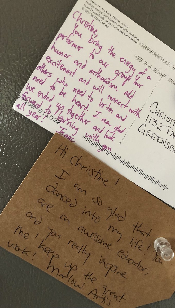 ChristinefishK's tweet photo. Looking forward to starting a new year with @HSG_NC @HSG_Ed I will be missing some of last year’s motivators, but they’re still with me as I start year two! Thankful to work with these inspiring educators!! #HSGEdchat @TarHeelTeachers @isaacjwells https://t.co/NCBa7Tfoll