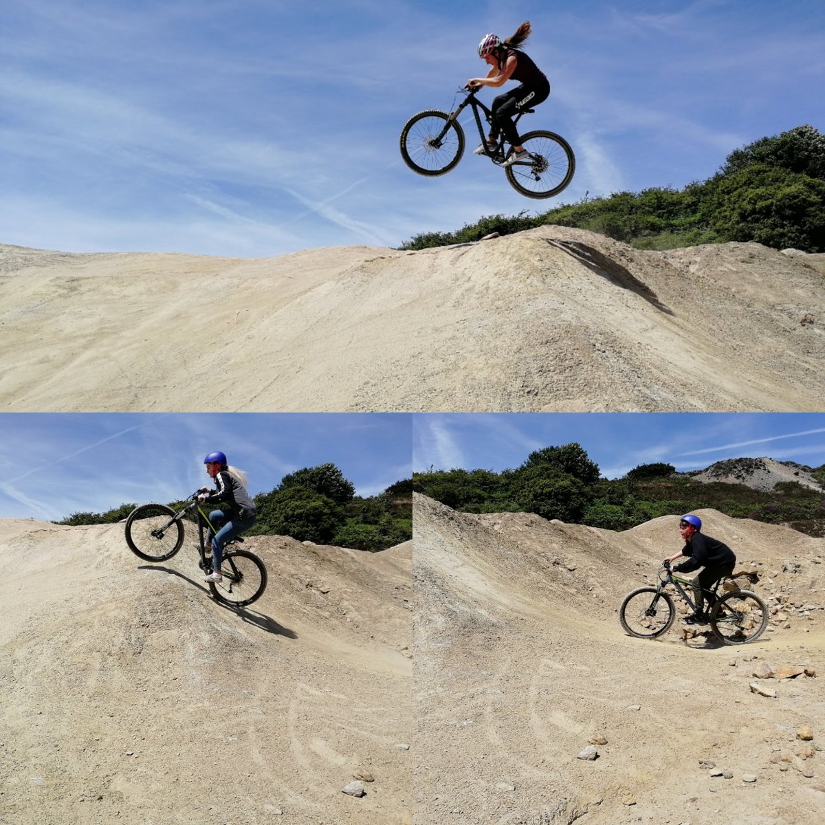 Mountain biking with <a href="/alicecrackers/">Charlotte Green</a> setting the example for @CarrickAPA pupils #mars #poldice
