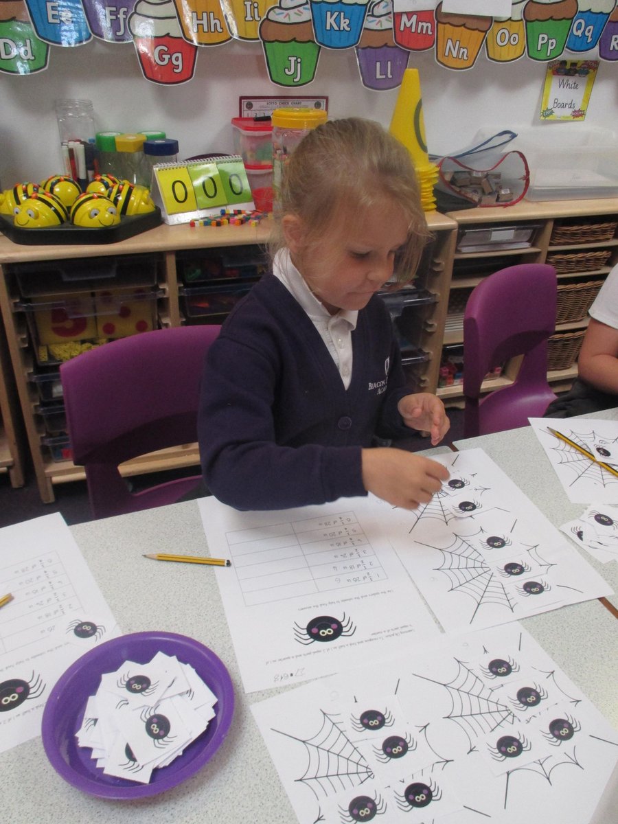 BeaconAcad's tweet photo. The Year 1 children have been sharing spiders between webs today in #Maths, to practise their #division skills.
#ContextLearning #Spiders #Sharing https://t.co/PkwVxLOWTJ
