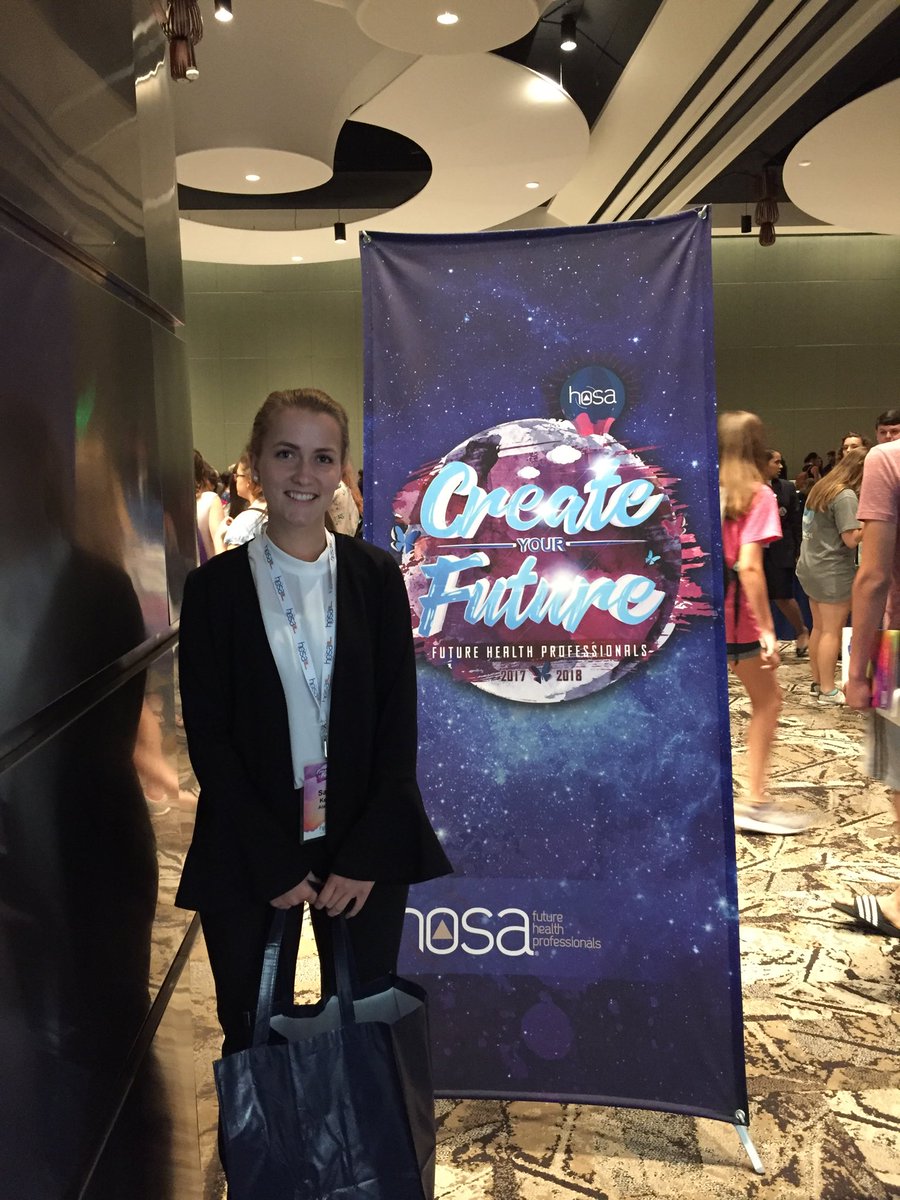 AThorntonCTC's tweet photo. Good Luck to Sarah Kelley as she competes at HOSA Nationals in Dallas!! https://t.co/gyzR2Bd5RN
