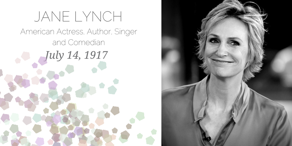 Happy Birthday to American actress, author, singer, and comedian, Jane Lynch! 