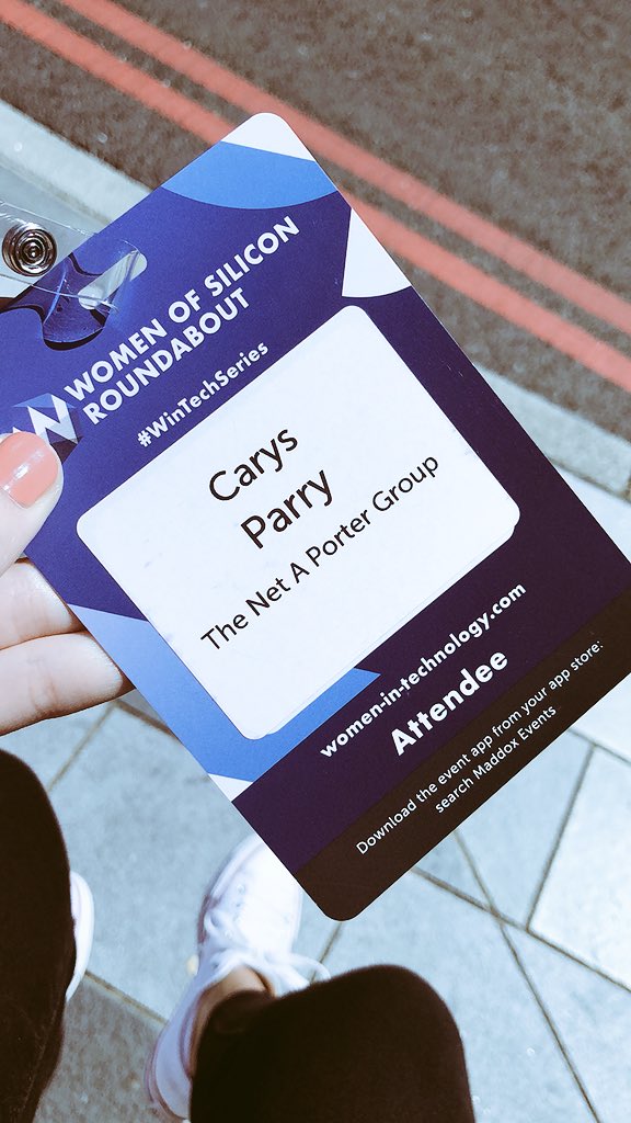 CarysParry's tweet photo. Great few days at the Women of Silicon Roundabout conference! 👩‍💻💻💙 Thanks @MaddoxWinSeries #womenofsiliconroundabout #WomeninTech #ynap #WinTechSeries https://t.co/y6ItsGzLcv