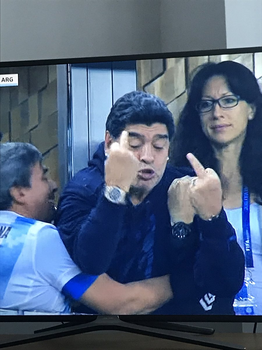 1,000 retweets, please!

BREAKING: Diego Maradona will no longer be a paid FIFA ambassador after his 'embarrassing and provocotive behaviour' during #NGAARG. The former Argentina great was being paid £10,000 by FIFA for 'bringing the spotlight' to any #WorldCup match he was at.
