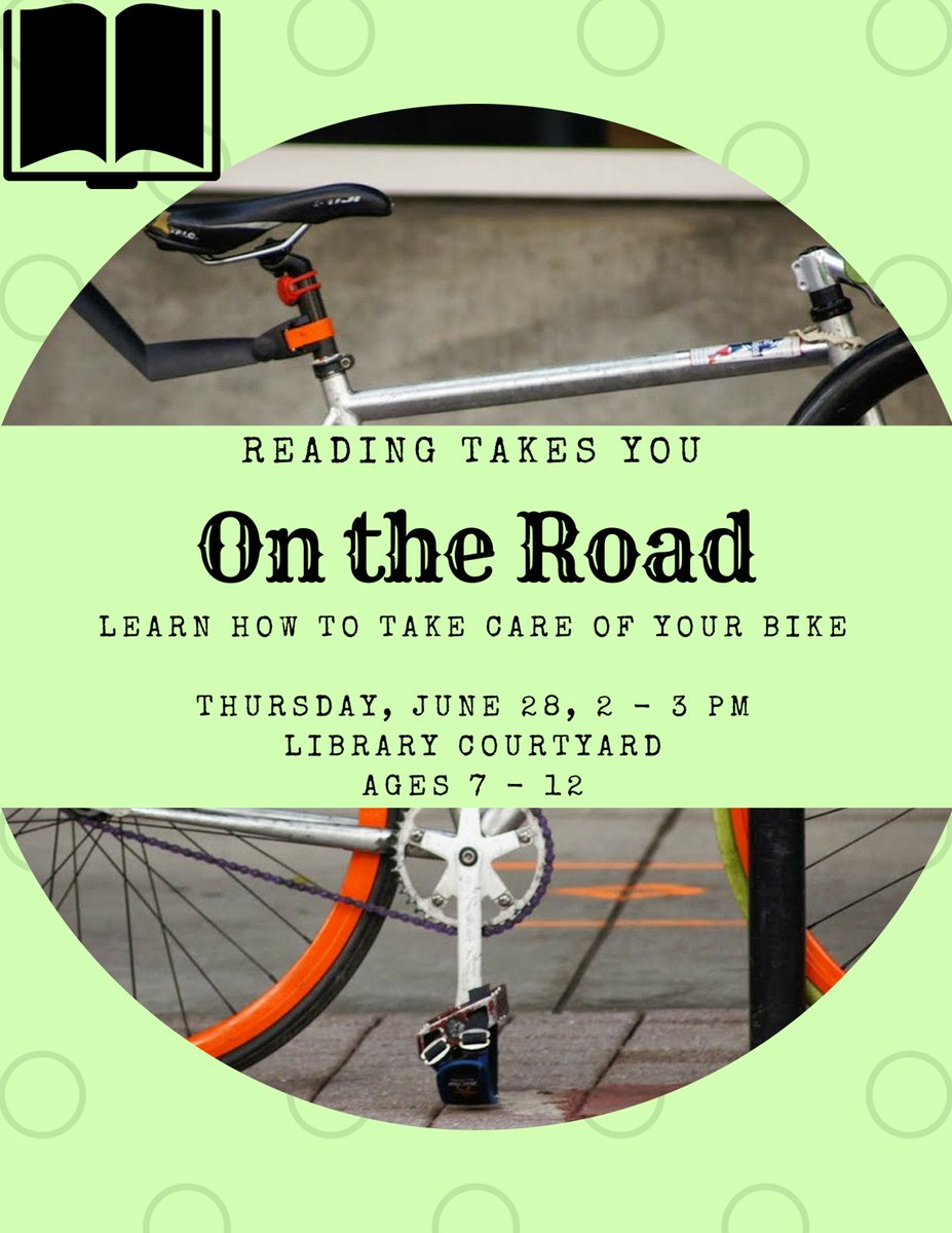 freeport_pl's tweet photo. Kids, come learn how to take care of and fix up your bike tomorrow! 2 pm in the Courtyard. https://t.co/dzl3LnUbOq