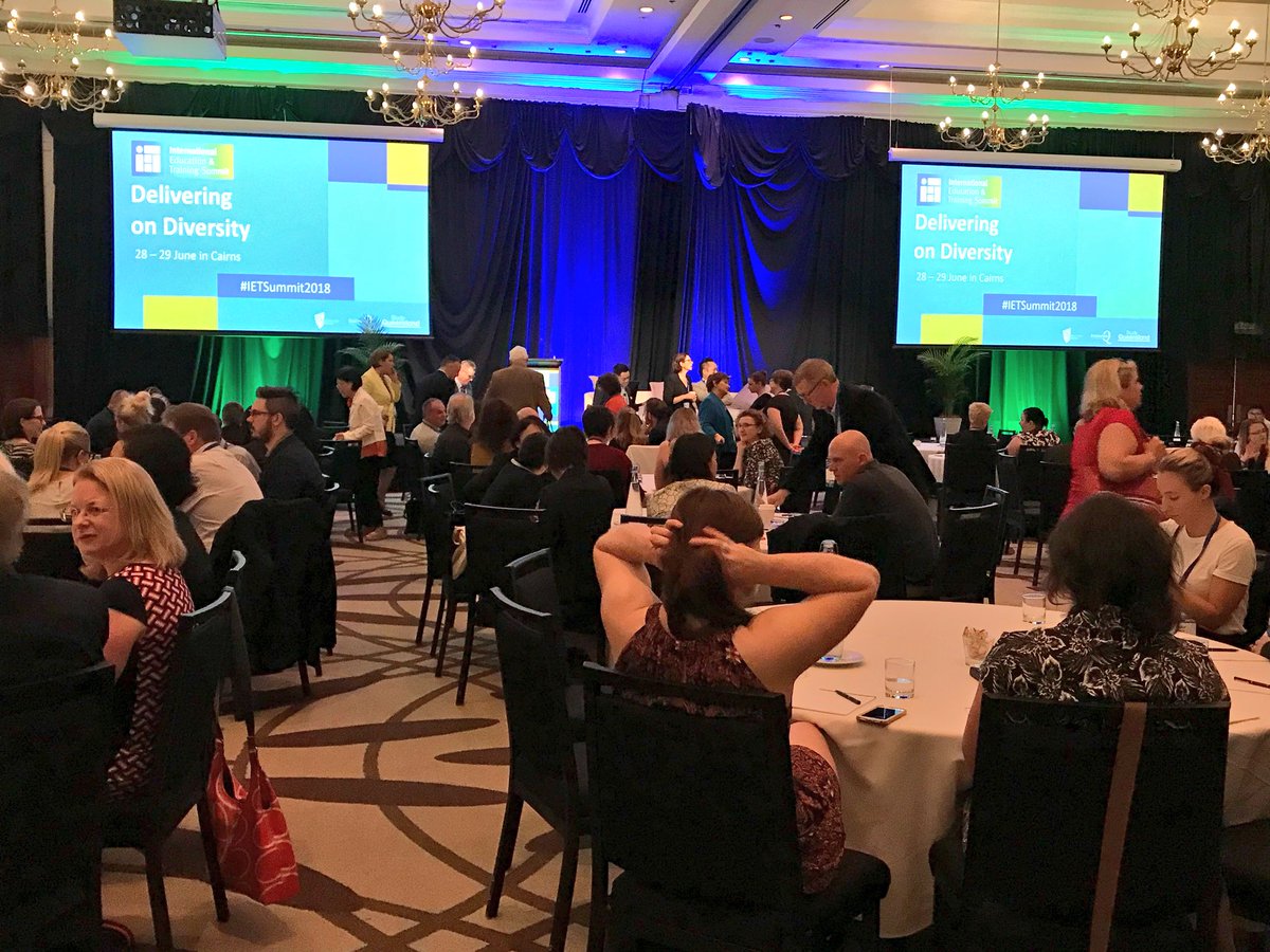The day has come! @StudyQld #IETSummit2018 Delivering on Diversity is on today! If you are not here in Cairns, we are livestreaming the summit - bit.ly/2KsBLcY @rebecca_hall14 <a href="/arfanoor/">Arfa Noor</a> <a href="/vanessalao27/">Vanessa Lao</a> <a href="/tradeinvestqld/">Trade and Investment Queensland</a>