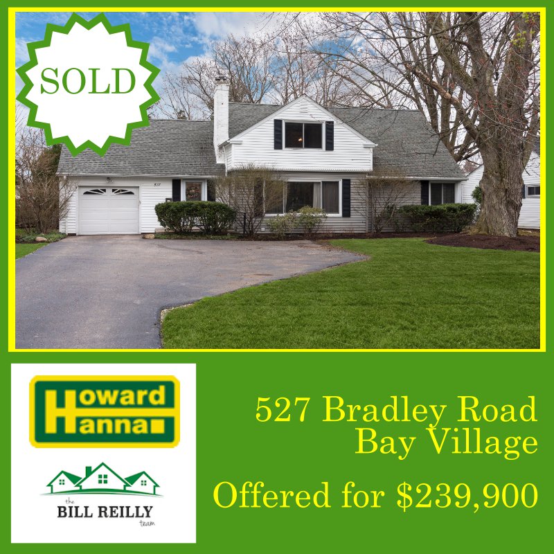 SOLD! 527 Bradley Road, Bay Village. Offered at $239,900. #howardhanna #billreillyteamhh
