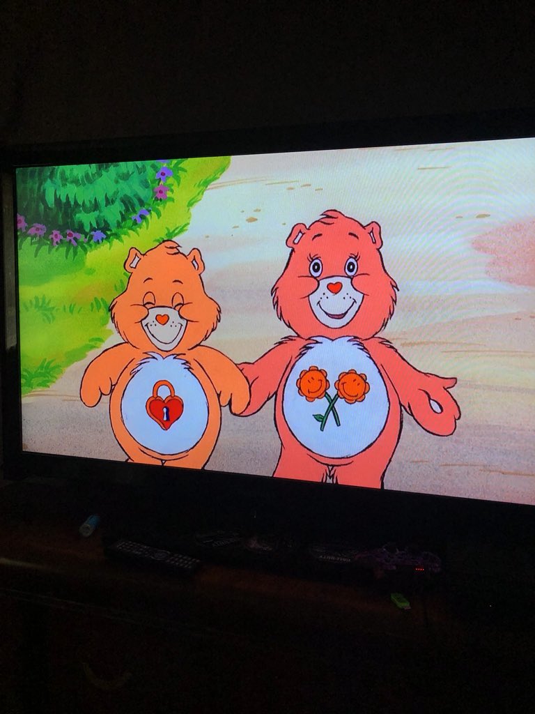 BlueMissi's tweet image. Watching my daughter watch the Care Bears movie from 1985 with so much excitement, is making my day, rn! #80skid #raisingthemright #carebears #retromovienight #WAYBACKWEDENESDAY