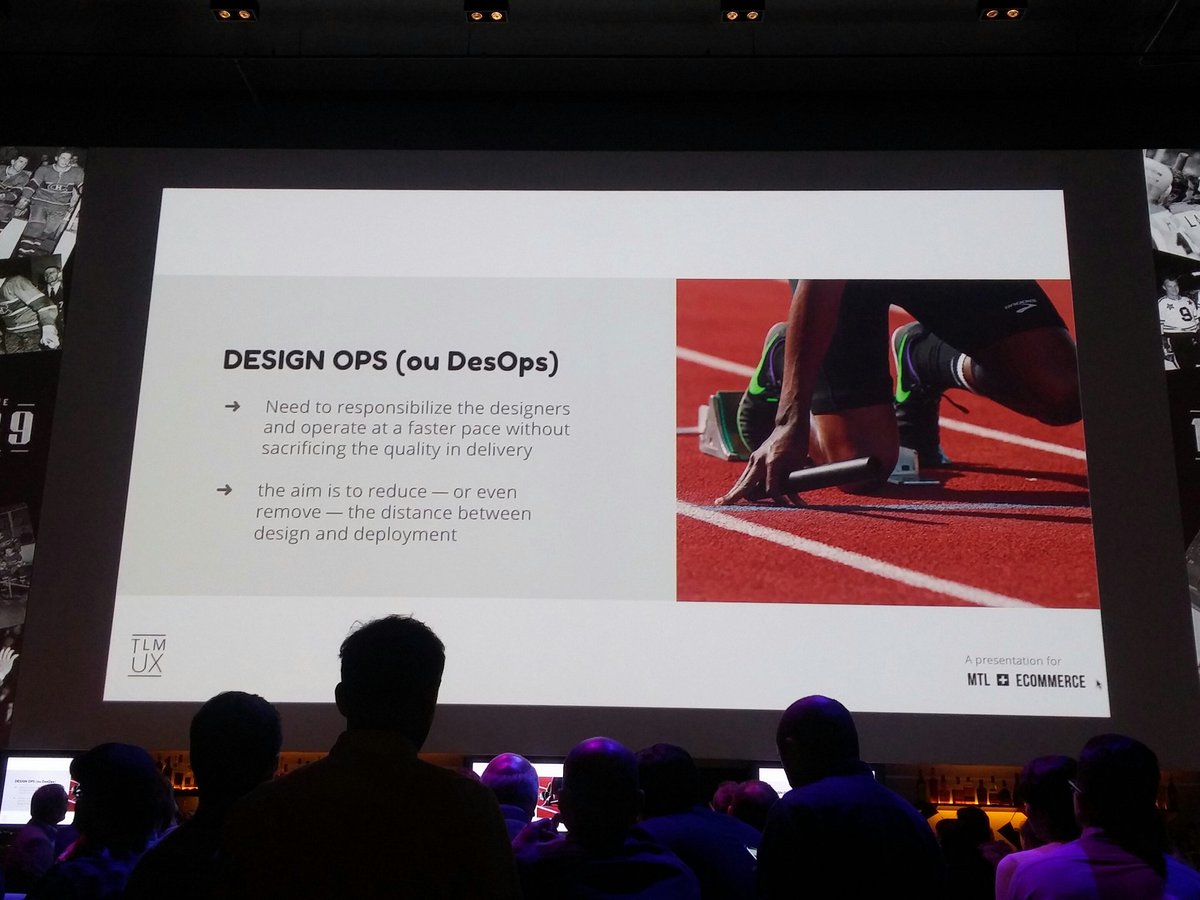 Elo_Dbl's tweet photo. Perrine from @KaliopCanada is talking about #UX and #UI and how we need to implication designer and the team on the projection @mtl_ecommerce https://t.co/de4ZFwkx6e