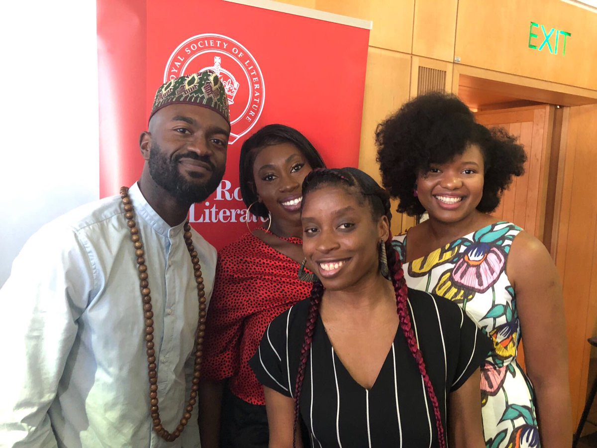 InuaEllams's tweet photo. Super pleased to have become a Fellow of @RSLiterature with these other Nigerians... @bolaagbaje @IrenosenOkojie &amp; @ChibunduOnuzo. #40Under40 https://t.co/BKVmHZVhXK