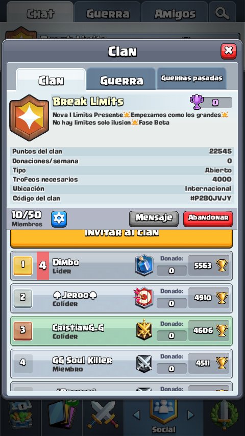 Por problemas internos dejaremos <a href="/NovaILimits1/">Nova I Limit's eSports</a> Y empezaremos un nuevo proyecto en BreakLimits 

Requisitos ✔
+4000 copas🌟
+13 victorias de guerra🌟
+12 victorias en desafio🌟

Cualquier información al MD
@DarkfightGT_ 
@Manager_Limits 
<a href="/pekesito2/">★pekesito★</a> 
<a href="/Jeronimoarbela5/">♠️Jeroo♠️</a>