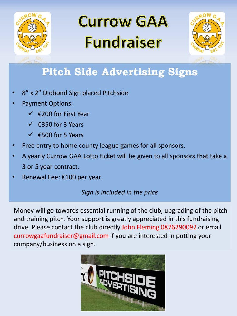 Looking to advertise your company? Or know of anyone who might be interested? Then why not take the opportunity to do so with us as part of our latest fundraising drive. Details below. ⬇️