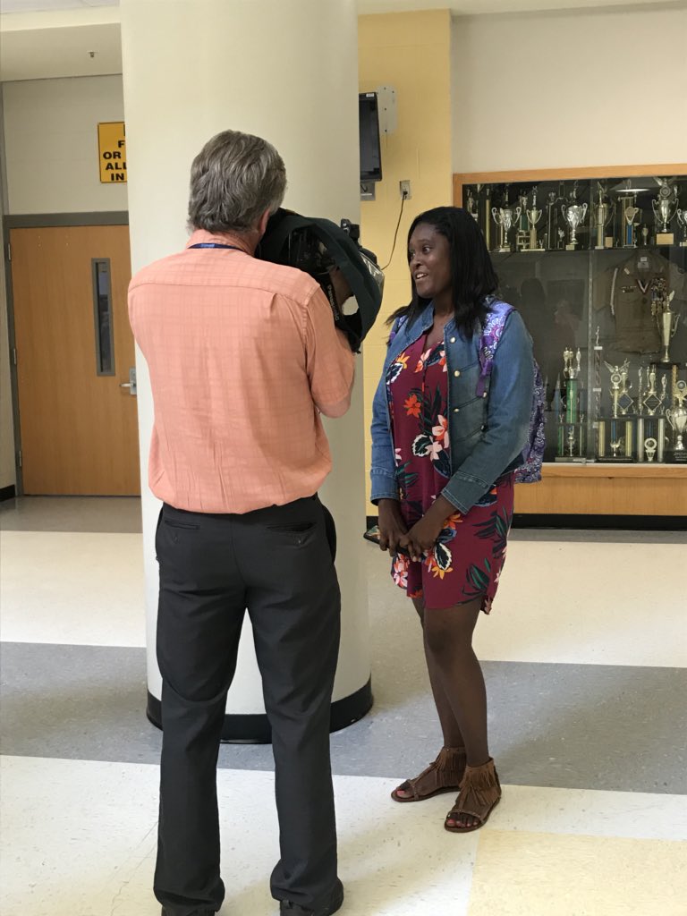 ashwilsonedu's tweet photo. My partner in crime being interviewed for #CCSTech18 @MsSAPalmer https://t.co/PmKaf1iL0S