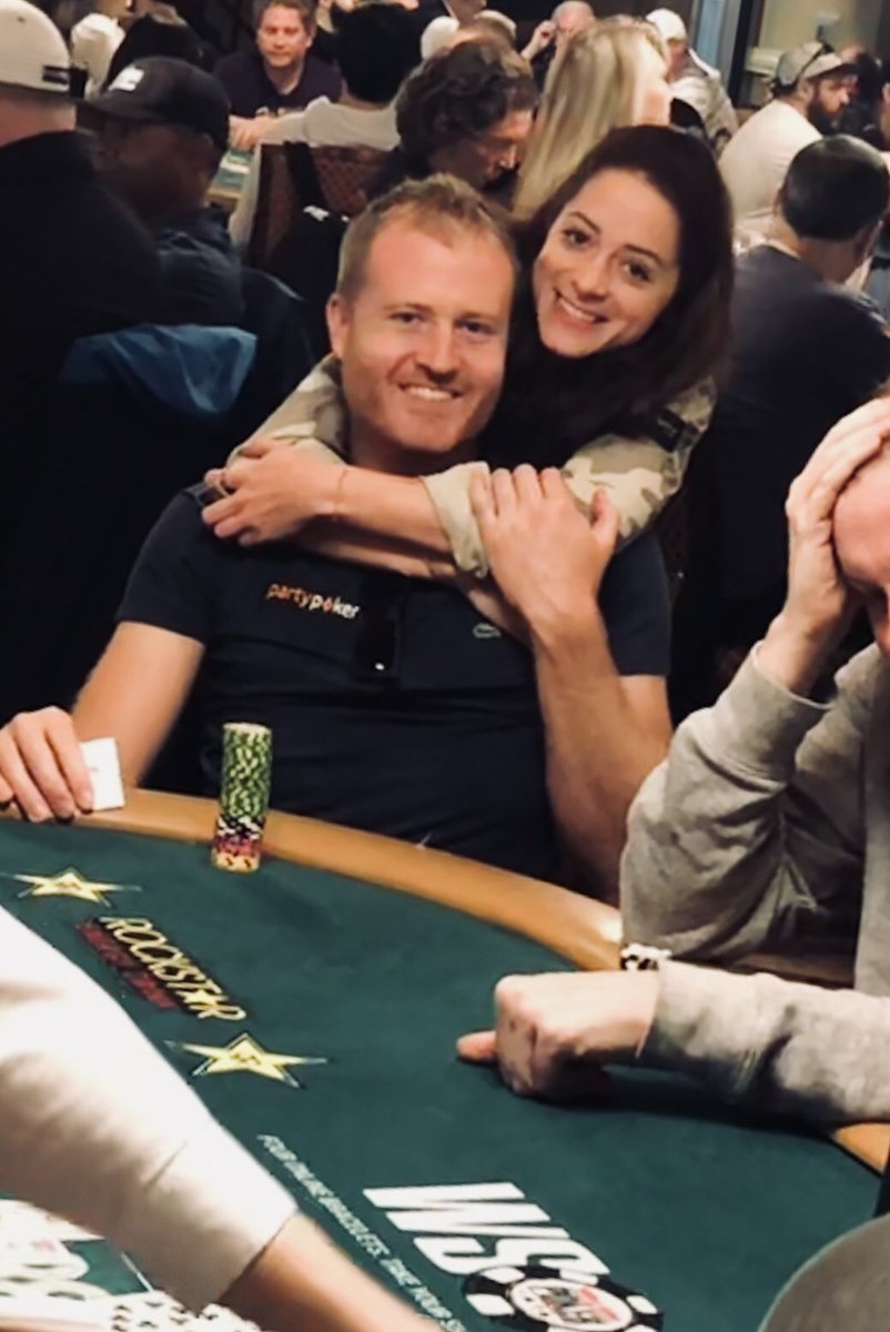 Playing the <a href="/WSOP/">WSOP - World Series of Poker</a> Tag Team Event today with my favourite poker player <a href="/tom_waters/">Tom Waters</a> 😍🤩 #WSOP2018 #WSOPTagTeam #teampartypoker #VegasStrong #teamstrong #feelinglucky 💕