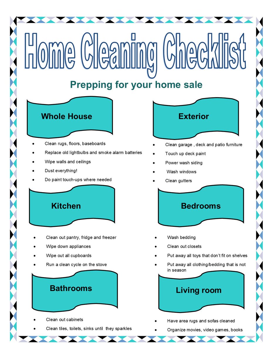 Let's get your home prepped and ready for sale! Use this checklist to make sure it's all done :) #newlisting #housework #spicandspan #hamont #hamiltonrealestate #hamiltonishome💙