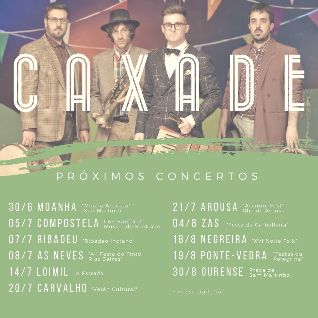 alonsocaxade's tweet photo. Anotade nas vossas agendas!
#Caxade #Concertos #EIstoÉOAmor https://t.co/gkVO0TLigC