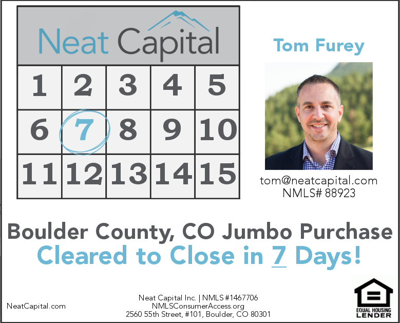 NeatCapital's tweet photo. Jumbo purchase ready to close in 1 week - great work Tom!
https://t.co/FHbGRVc3iN
#mortgage #fintech #hbri #digitalmortgage https://t.co/PsXrLAnkiV