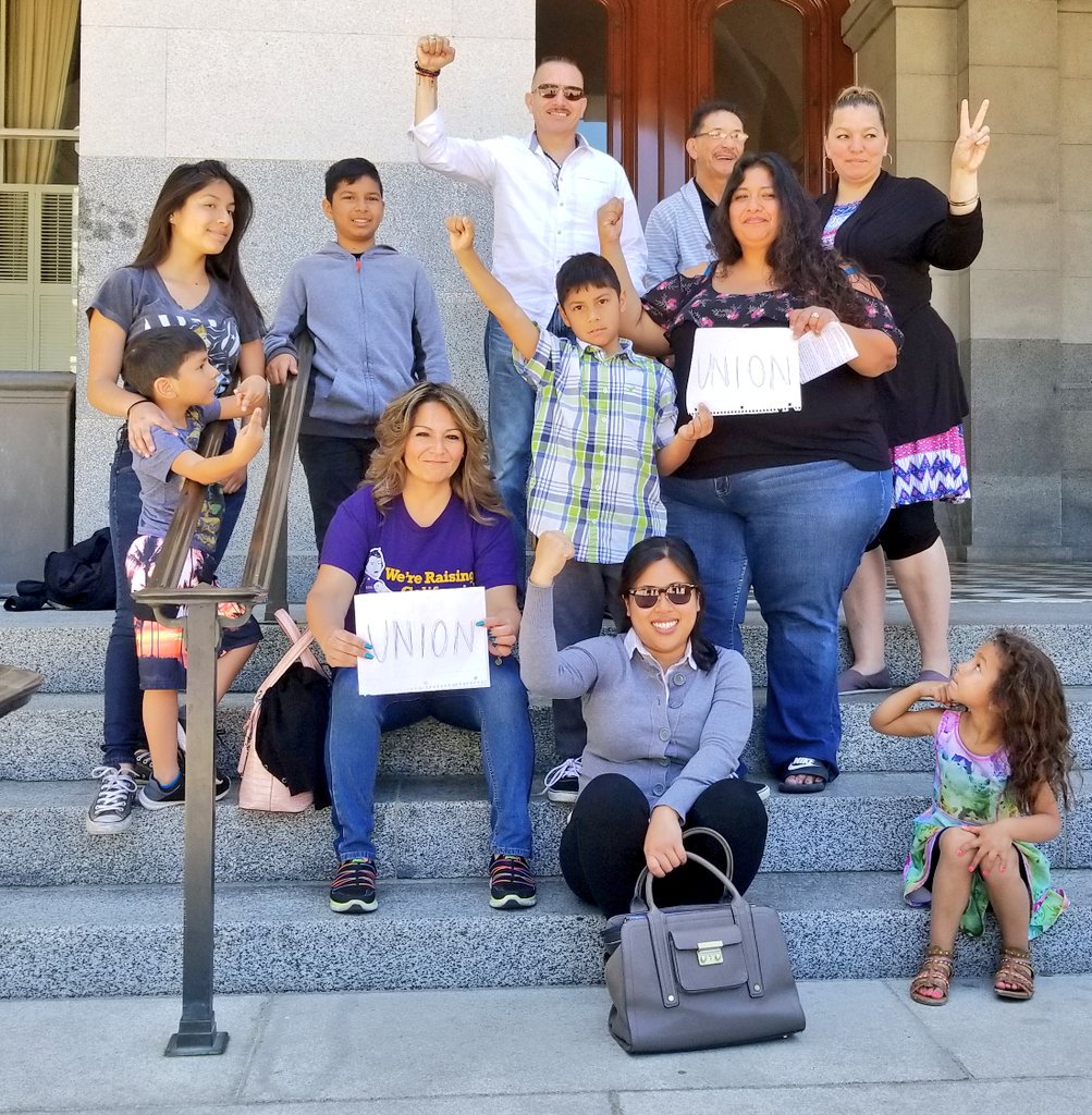 raisingca's tweet image. No supreme court decision will stop #childcare providers or #parents from winning a strong union in CA!

#WeRise #Union #JANUSvsAFSCME