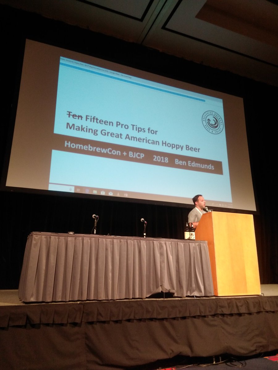 Ben from <a href="/breakside/">Scott Lawrence</a> dropping knowledge <a href="/BJCP_Official/">BJCP</a> reception!!! <a href="/HomebrewAssoc/">American Homebrewers Association</a> #HomebrewCon