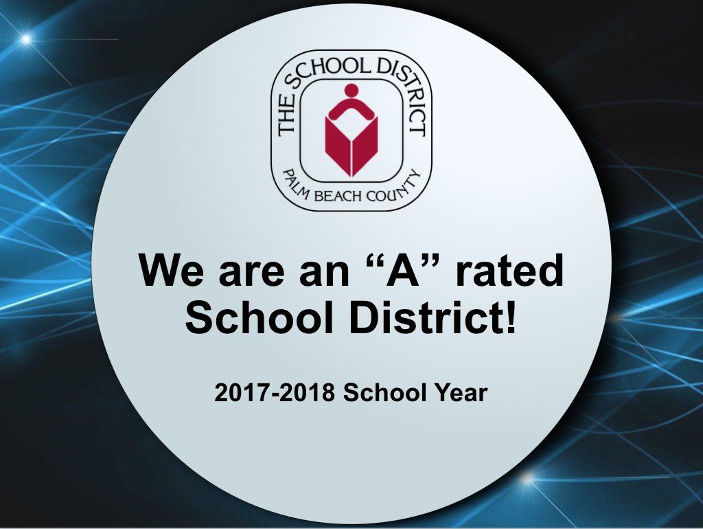 #ExcellenceHappensHere🎓: @pbcsd has officially been named an 'A' rated school district by @EducationFL! Get ready to RT and share the good news- we'll be shouting out individual schools for their success during the 2017-2018 school year! 👨‍🏫👩‍🏫