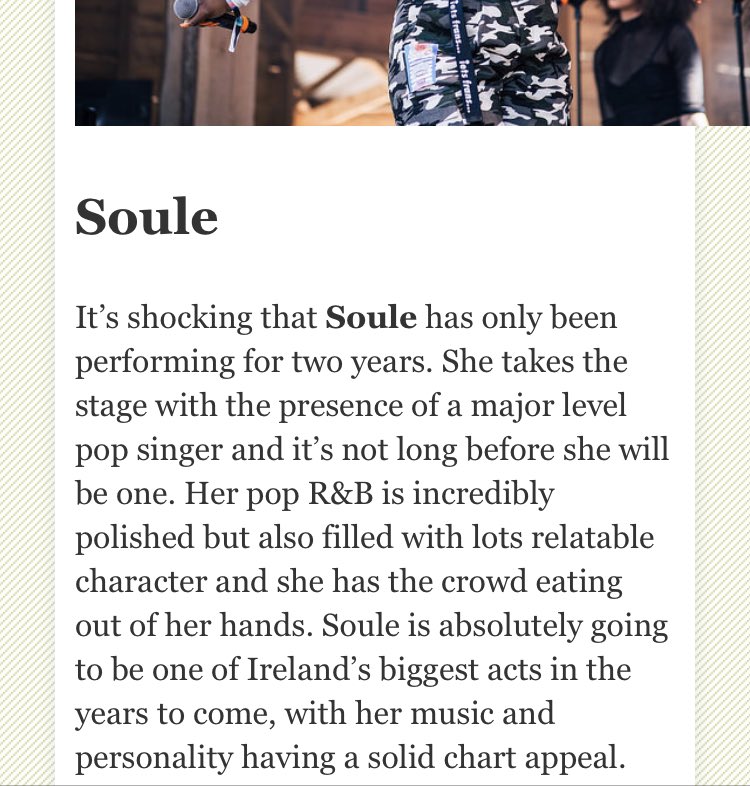 SouleOfficial's tweet image. This review of my @BodyandSoulIrl performance by @thethinair has put a huge smile on my face.I love to perform and hope that every time I’m on stage I give my best. Once again thank you 🙏 🌸