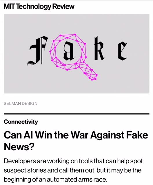jolenefiar's tweet image. Speaking of social media in education (esp as a social studies teacher), the role of #ai is an interesting one re fake news in our streams. Can it help make sure what we see is real? Or does it make it easier for us to be deceived? bit.ly/2Iu4vx7 #techcurr