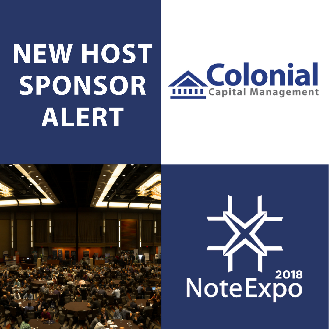 NoteExpo's tweet photo. NoteExpo would like to formally announce @ColCapMgmt as one of our host sponsors! Stay tuned for all of the NoteExpo sponsorships...
Be sure to go to https://t.co/FBS5xt3bLH TODAY to get registered.
#Sponsors #Sponsorships #Host #NoteExpo2018 #NoteExpo #NoteInvesting https://t.co/381Anqzy5H
