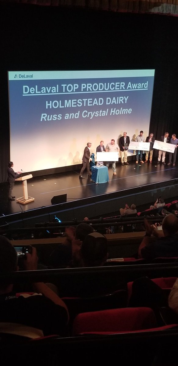 JJasonFrench's tweet photo. Congratulations to Holmestead Dairy for winning the Top Producer Award here at the #VMSPRO. https://t.co/mGxdnW8Txk