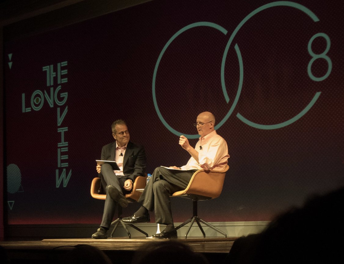 matsleder's tweet photo. Proud and excited to share the stage with @shaich at #OnCue2018 to discuss why the increasingly short term capital markets is bad for both shareholders and society and what to do about it. We clearly live in a short term world with long term problems @cueballcapital https://t.co/O2hnlL51YY