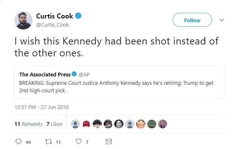 Curtis Cook - Comedy Central writer endorses shooting Justice Kennedy