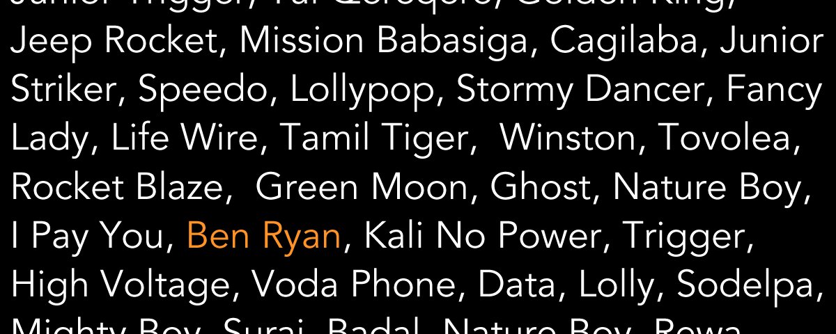 SabetoRaces's tweet photo. Reading through the list of horses registered for the races, all I can say is... Fijian horse owners come up with awesome names 😂
@benjaminryan's namesake is down for the @LegendFM 250m race... let's see how fast this 🐴 can go. https://t.co/lUQHzVjnl6