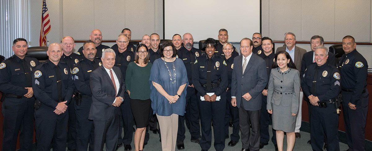 RSCCD's tweet photo. #RSCCD Board of Trustees swear in 10 armed senior district safety officers; New safety officers will maintain the safety and security of students, staff and visitors at all RSCCD locations. https://t.co/l2uF5eaPBB #highered @SantaAnaCollege @SantiagoCanyon https://t.co/oevipXHIGr