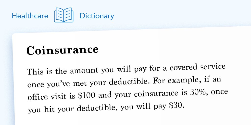 healthsherpas's tweet image. Key health insurance terms to know before you enroll. Learn more about your coinsurance and other important terms related to your coverage: buff.ly/2JFV7vX. #coinsurance #ACA