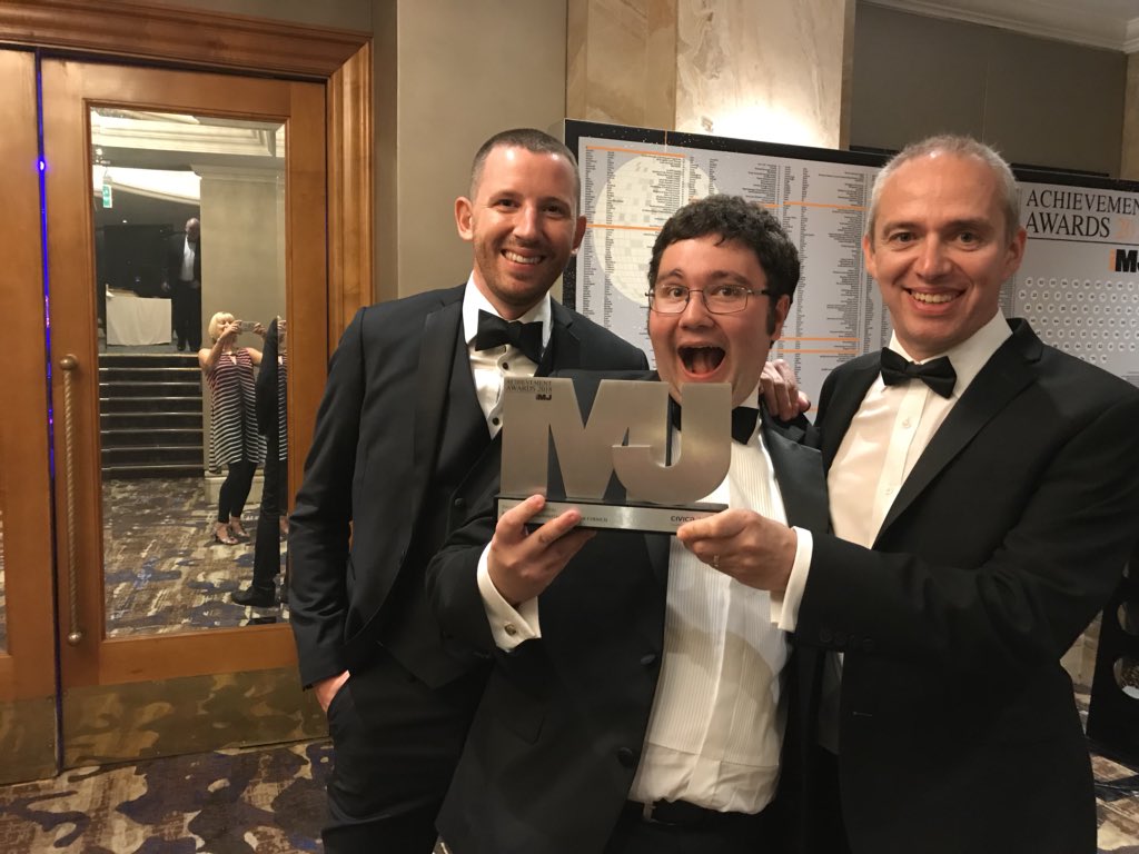 JohnRooManc's tweet image. Well - we did it! @RochdaleCouncil are winners of Digital Transformation Award at @themjcouk Awards #MJAwards18 - Many thanks to all colleagues, members and partners who made this possible! Thanks also to award sponsor @Civica_Digital