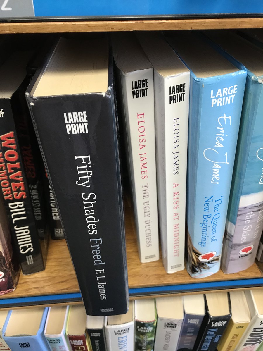 FiftyRomance's tweet photo. @E_L_James Even better in large print! #NeededTwoHands 👐🏼 😯 #NationalWritingDay 😘 #FiftyShadesFreed https://t.co/ijrLzLhGLE
