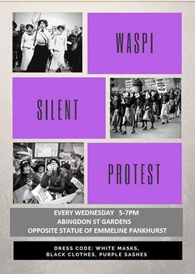 WASPI_Campaign's tweet photo. #WASPI SILENT PROTEST - BBC Filming next week - Wednesday 4th July.
Same time, same place. Abingdon St. Gardens. Opposite statue of Emmeline Pankhurst, 5pm-7pm. 

#WASPI #notgoingwaway #deedsnotwords https://t.co/RcmGLkOzGY