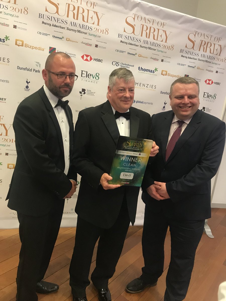 Congratulations to #CLEAN on winning the the Professional Services Award, sponsored by <a href="/Elev8Finance/">Elev8 Finance</a> #Winner #TOSawards2018