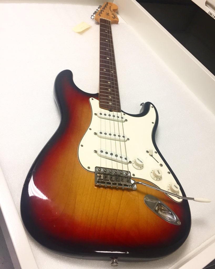 hankshocklee's tweet photo. Jimi Hendrix’s show guitar in the vaults of the @rockhall 🎸✊🏾⚡️ 

#fromthevault #creators #jimihendrix #musician #rocknrollhalloffamer #rocknrollhalloffame #rrhof  #songwriters #noise #ittakesanationofmillionstoholdusback #sonicarchitect #bombsquad #nationofbillions https://t.co/gTSqKP8dDD