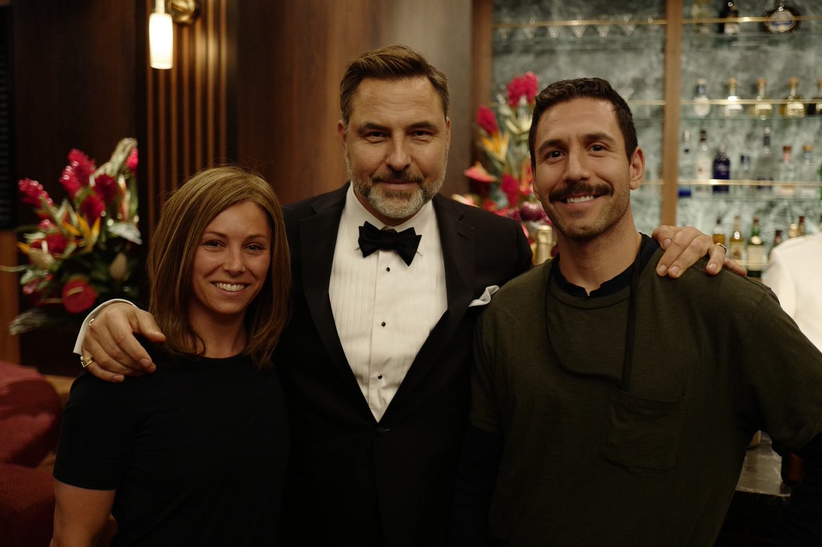 davidwalliams's tweet image. I can’t believe I am working with Jennifer Anniston and @AdamSandler
