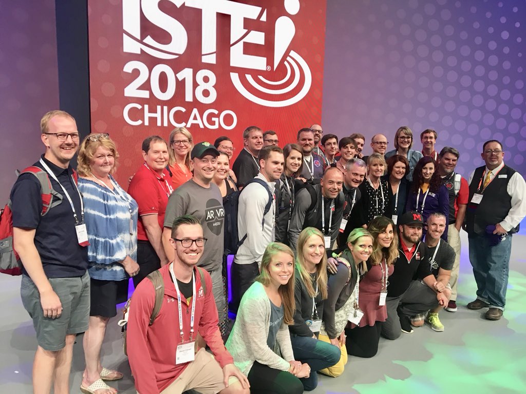 SchDistofMilton's tweet photo. A large flock of engaged and empowered Red Hawk staff are ready to head home after attending the largest technology in education conference in the world at #ISTE2018  #MiltonPride https://t.co/ss3FvxSRMr
