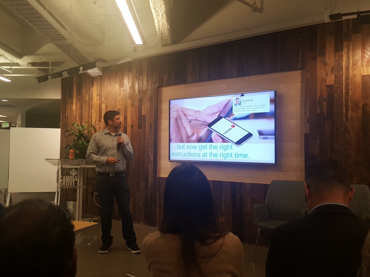 Improving follow up by giving patients with automatic 'turn by turn directions' GPS-style of post discharge instructions to better engage patients is the pitch of @TwistleApp @CambiaGrove #TRAILScompetition