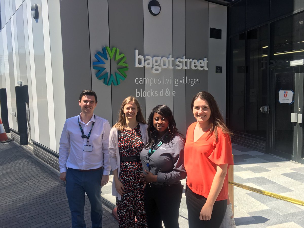 AndyRudkin's tweet photo. Great to have a catch up with our Bagot Street Village Team in #birmingham who kindly shown @LinstockOnline and I around the new blocks which will add almost 500 beds to our UK @clv_uk portfolio come September.
#thinkingpr
#communication #beds #studentaccommodation https://t.co/v7A56iwOXz