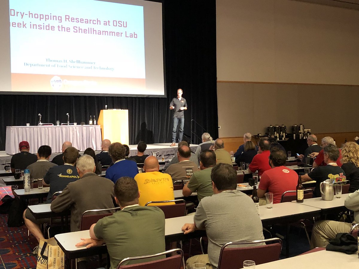 BJCP Judge Reception: <a href="/BenEdmundsPDX/">Ben Edmunds</a> from <a href="/breaksidebrews/">Breakside Brewery</a> discusses tips for brewing hoppy beers and Dr. <a href="/TomShellhammer/">Tom Shellhammer</a> from <a href="/OregonState/">Oregon State University</a> talks about hop research. #homebrewcon2018