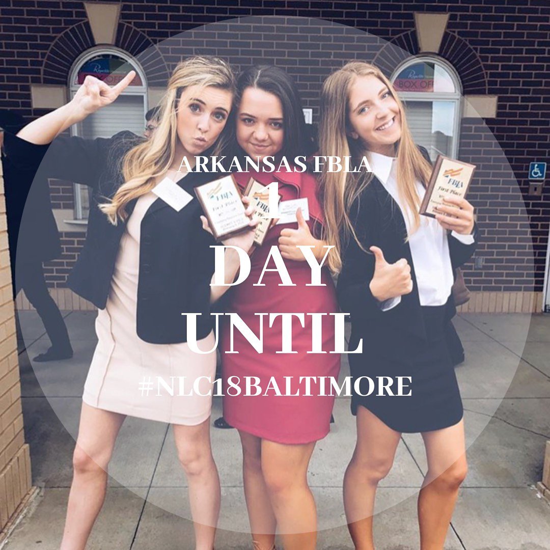 1 day until Arkansas is #1 at NLC! 🐗💫 #arfbla #nlc18baltimore