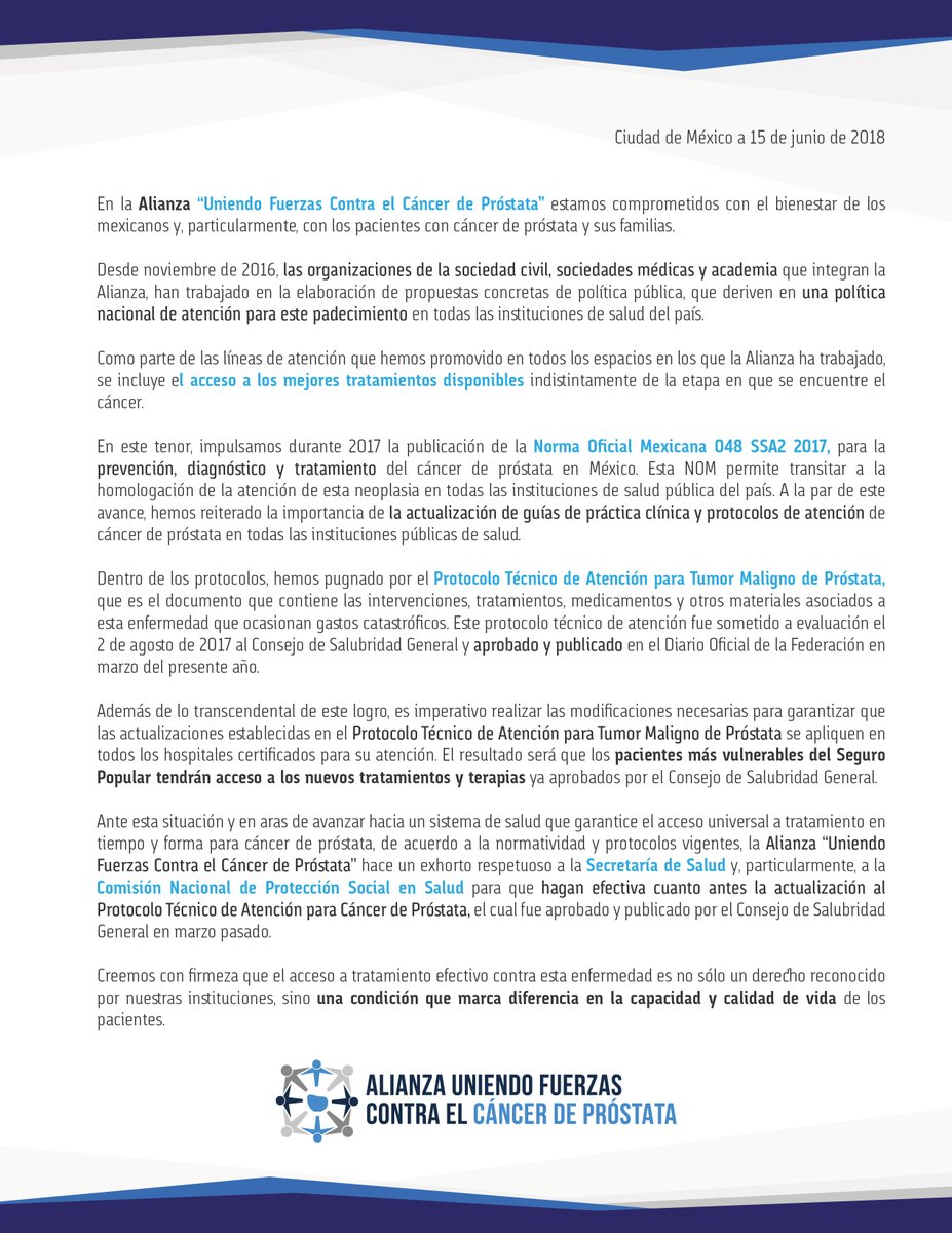 Resultados de la evaluación del cáncer de próstata